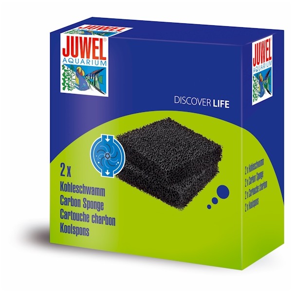 Spugna Al Carbone Attivo Juwel BioCarb Misura L - Per Acqua Cristallina, Assorbe Odori E Inquinanti, Per Acquari Dolce E Marino