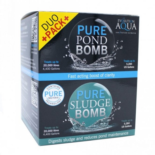 Evolution Aqua Pure Pond & Sludge Bomb Duo Pack The WaterZoo